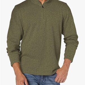 Wrangler Men's Green Quarter-Zip Sweatshirt